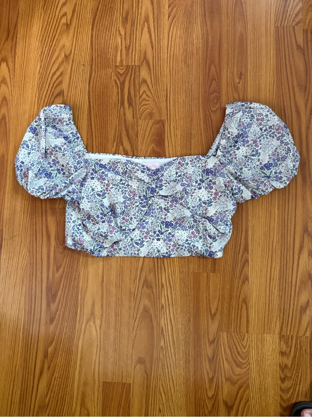 Pink Lily Women’s Floral Crop Top Sz L. MY-56